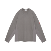 Cav Empt Side Seam DBL Knit Long Sleeve Charcoal - 25SS