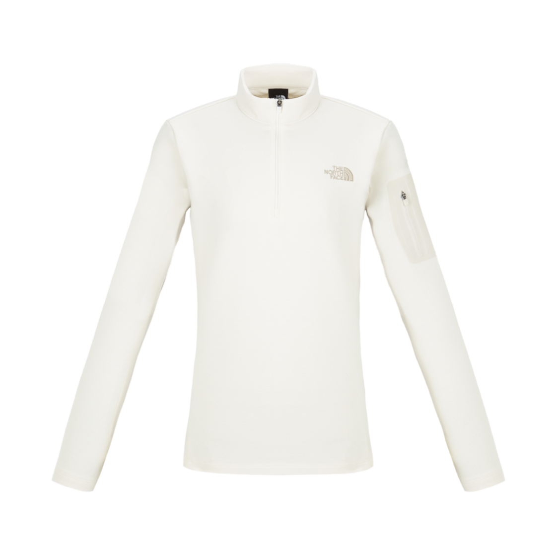 NT7LQ53D (W) The North Face Basodino L/S Zip T-Shirt Cream