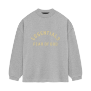 Essentials Heavy Jersey Long Sleeve T-Shirt Light Heather Grey - 24SS