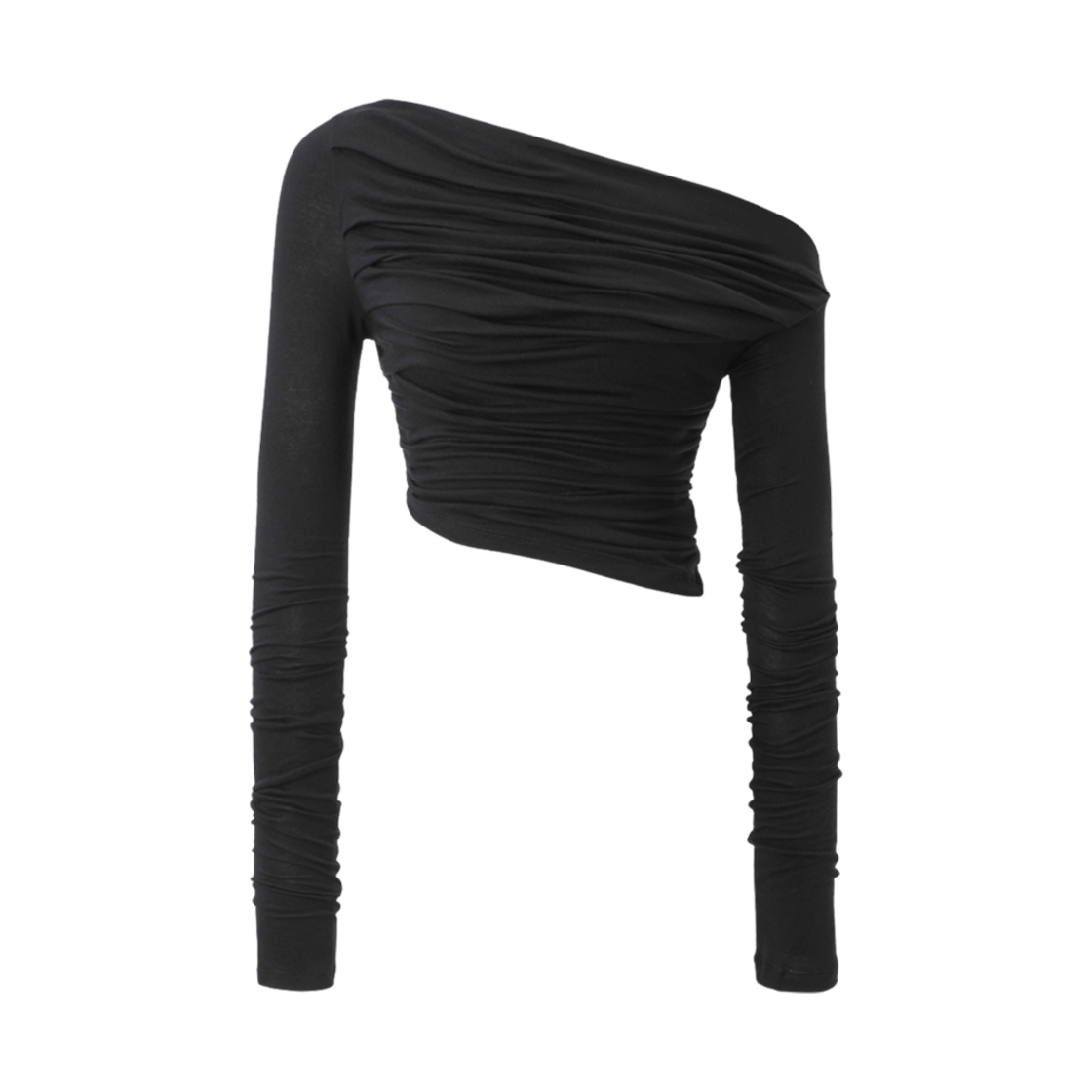 (W) 쓰리타임즈 드로잉 탑 블랙((W) Threetimes Drawing Top Black)