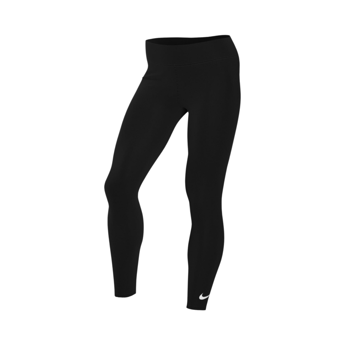 (W) 나이키 NSW 에센셜 7/8 미드 라이즈 레깅스 블랙 - 아시아((W) Nike NSW Essential 7/8 Mid Rise Leggings Black - Asia)