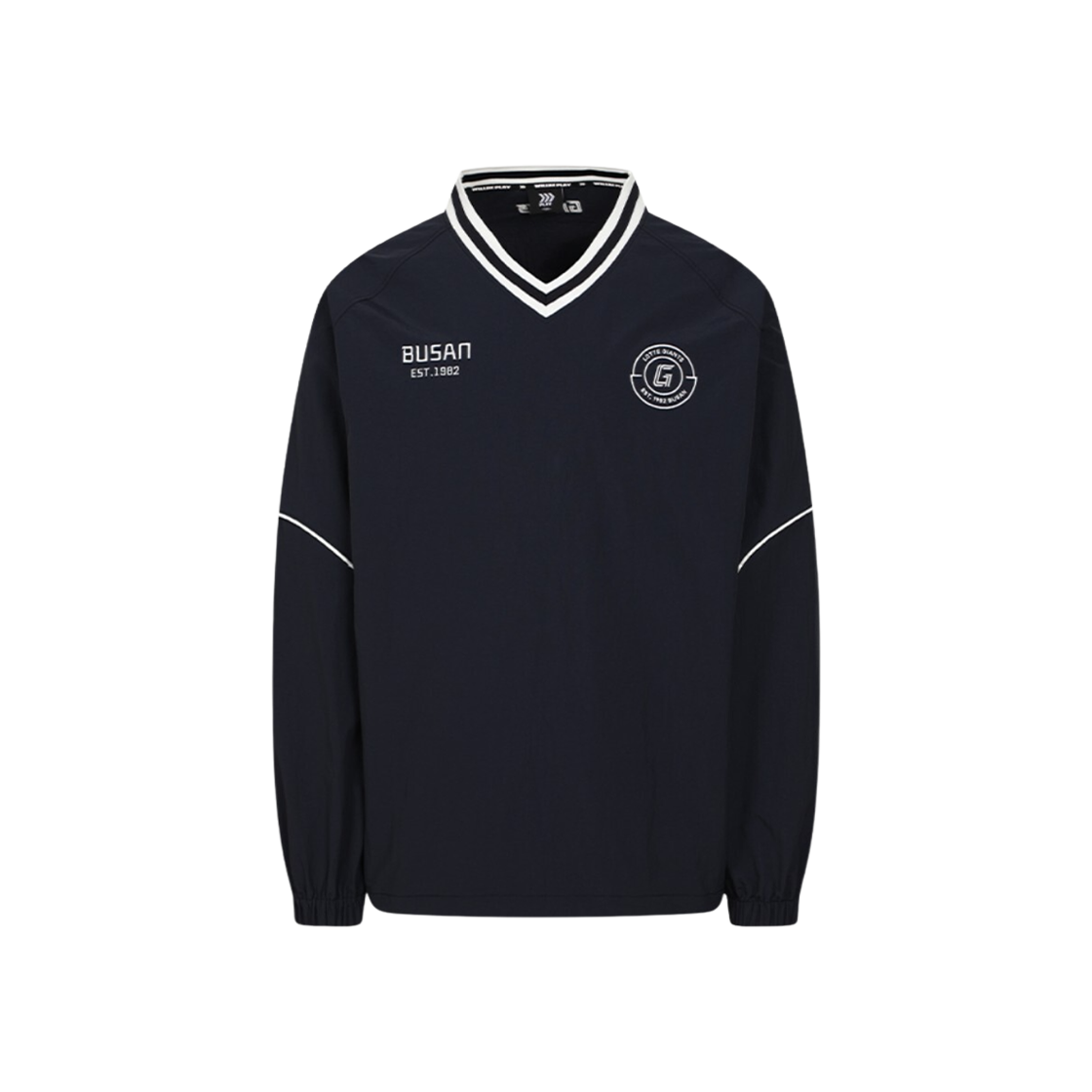 롯데 자이언츠 스포티 우븐 롱슬리브 아노락 네이비(Lotte Giants Sporty Woven Long Sleeve Anorak Navy) - 1