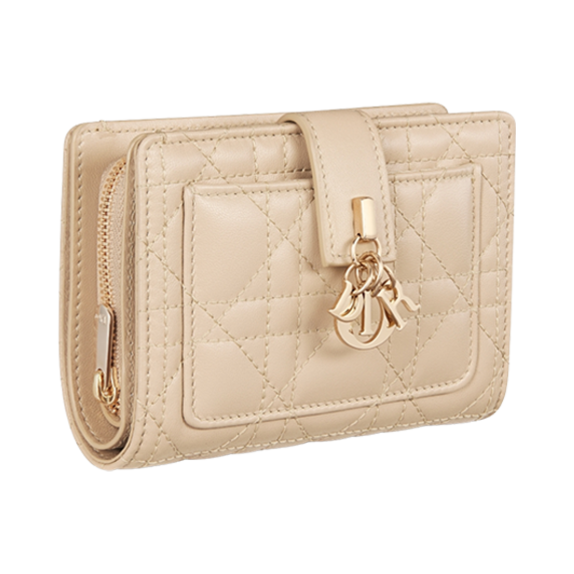 디올 마이 디올 포켓 지갑 까나쥬 쉽스킨 블랙(Dior My Dior Pocket Wallet Cannage Sheepskin Black) - 2