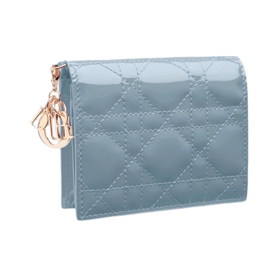 디올 미니 레이디 지갑 페이턴트 까나쥬 카프스킨 클라우드 블루(Dior Mini Lady Wallet Patent Cannage Calfskin Cloud Blue) - 2