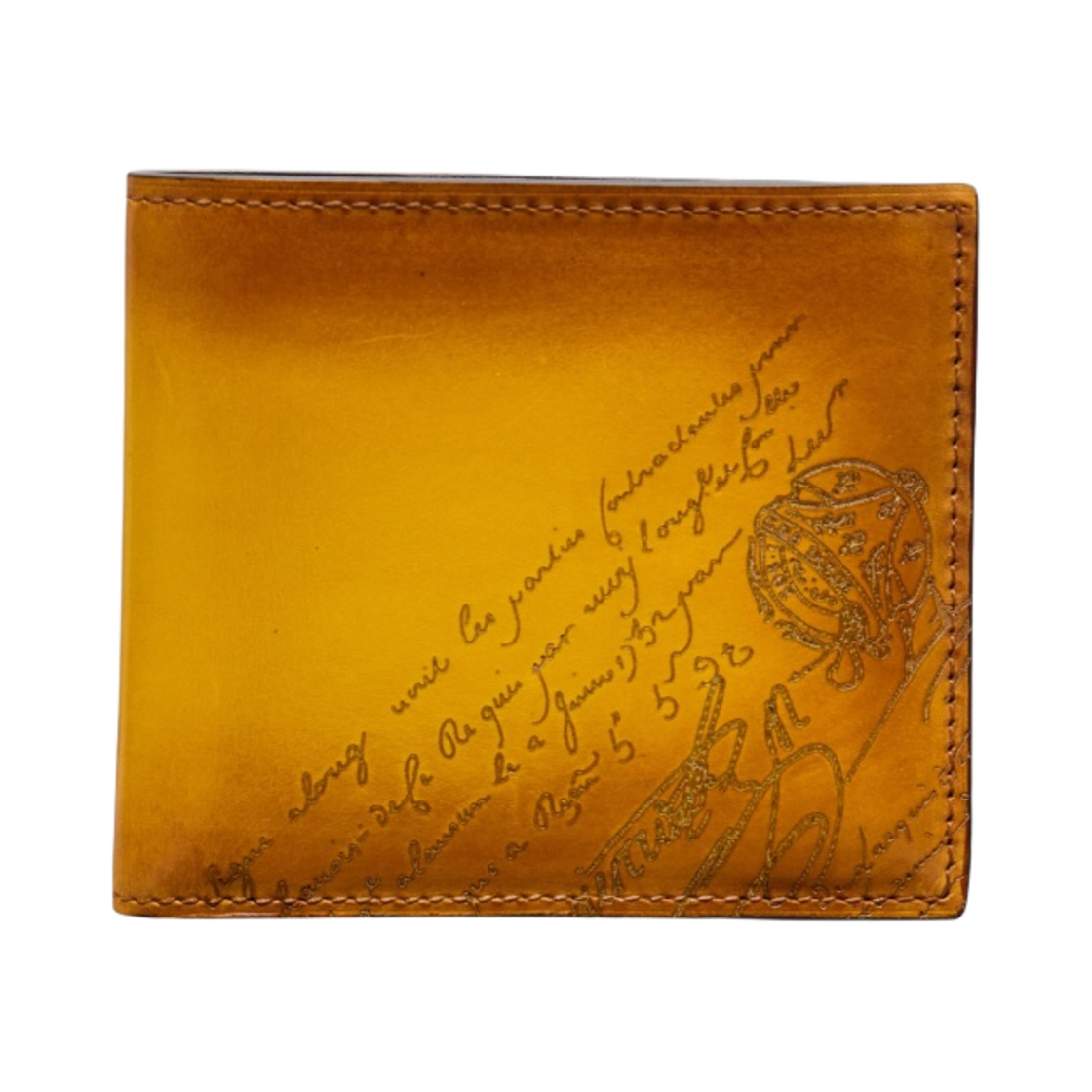 벨루티 마코레 스크리토 레더 지갑 미모사(Berluti Makore Scritto Leather Wallet Mimosa)