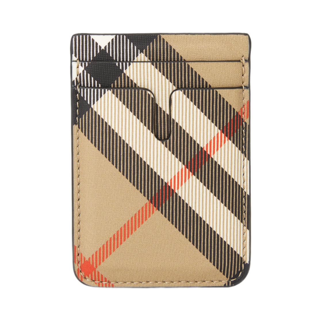 버버리 체크 마그네틱 카드 케이스 베이지(Burberry Check Magnetic Card Case Beige) - 1