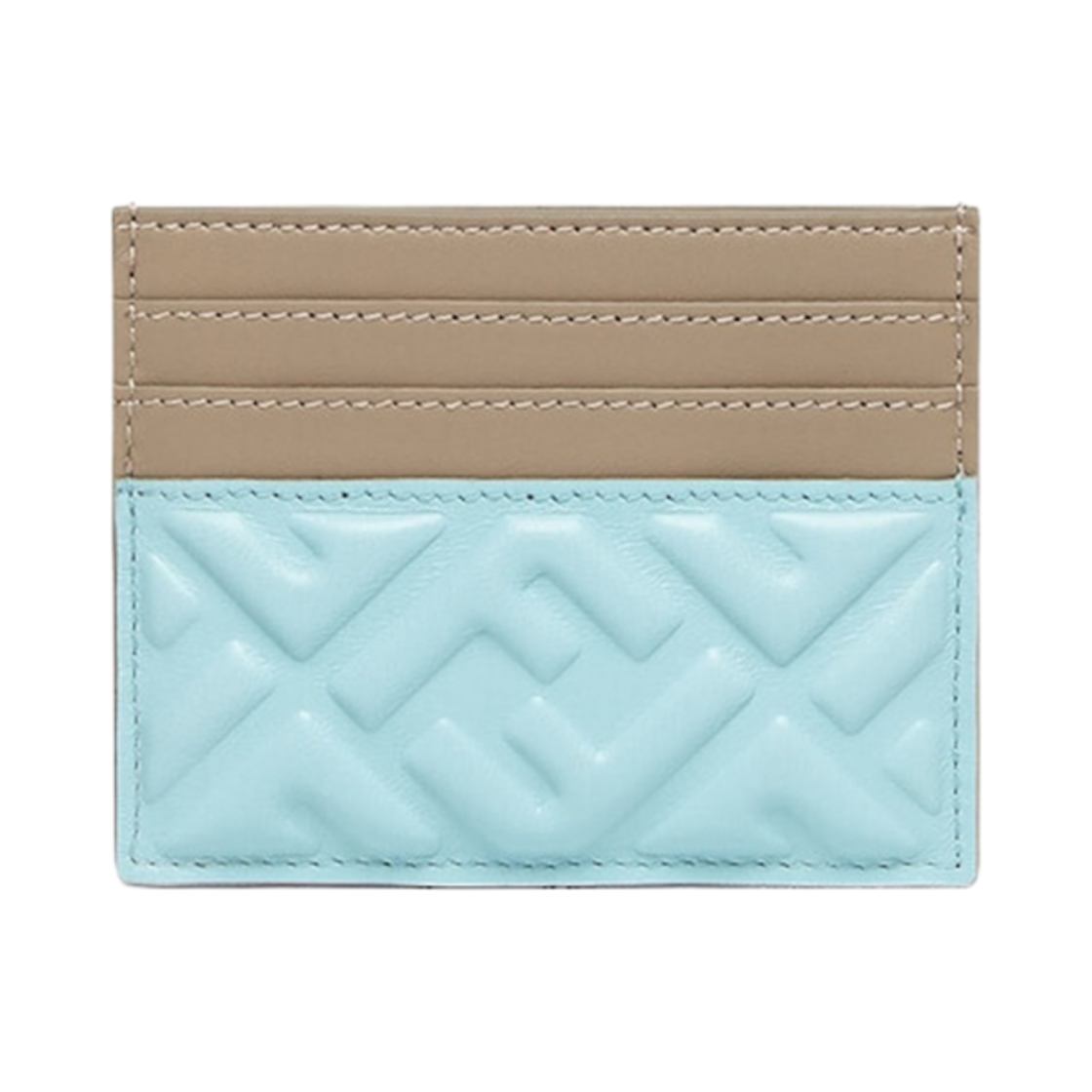 8M0445AT00F1PQI Fendi Baguette Card Case Light Blue