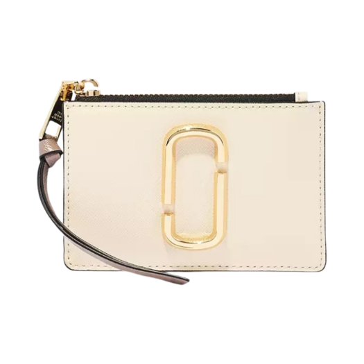 Marc Jacobs The Snapshot Top Zip Multi Wallet New Cloud White Multi