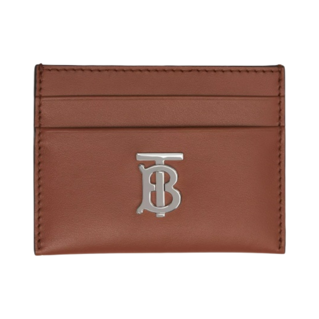버버리 레더 TB 카드 케이스 몰트 브라운(Burberry Leather TB Card Case Malt Brown) - 1