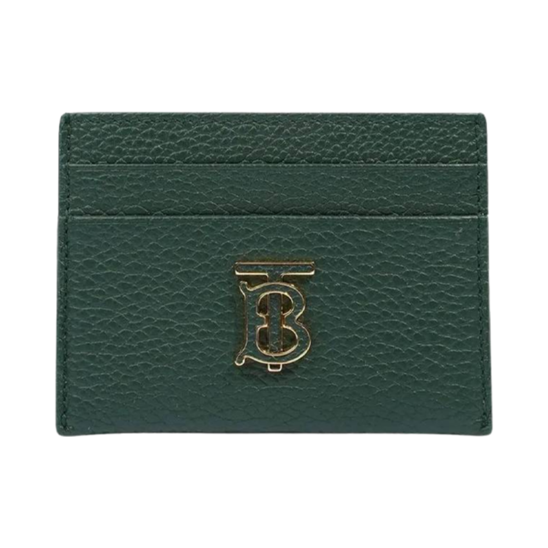 8073969 Burberry TB Monogram Logo Leather Card Holder Green