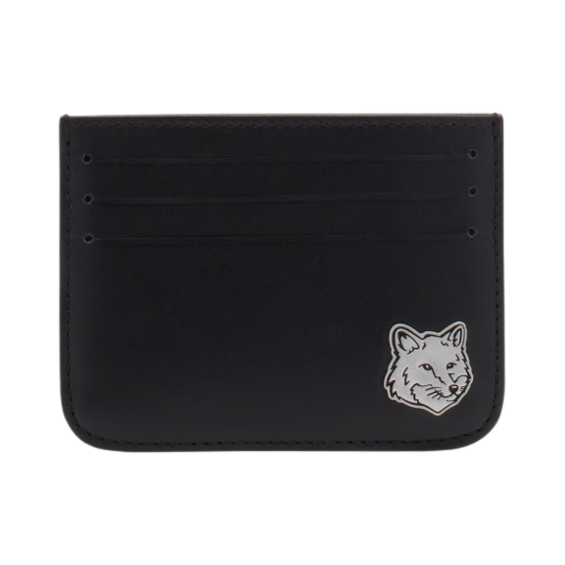 MM05341L-P199 Maison Kitsune Fox Head Card Holder Black