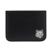 Maison Kitsune Fox Head Card Holder Black