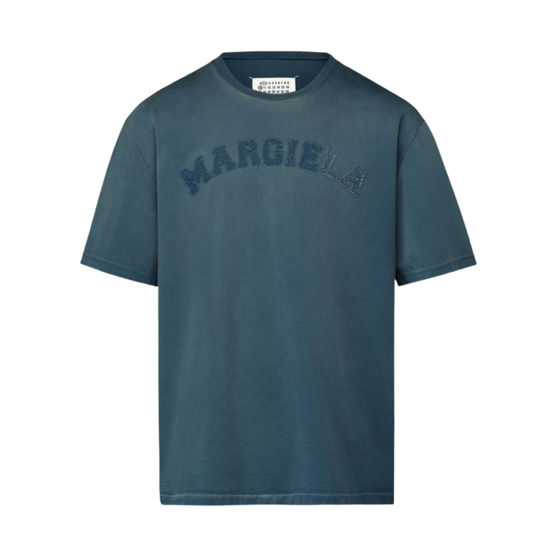 S50GC0685S23883469 Maison Margiela Logo Heavy Jersey T-Shirt Blue