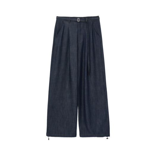 【TREEMINGBIRD】韓国人気◆Easy Wear Set-up Pants TREEMINGBIRD] 2-way Folded Wrap Skirt-pants [ Dark Gray