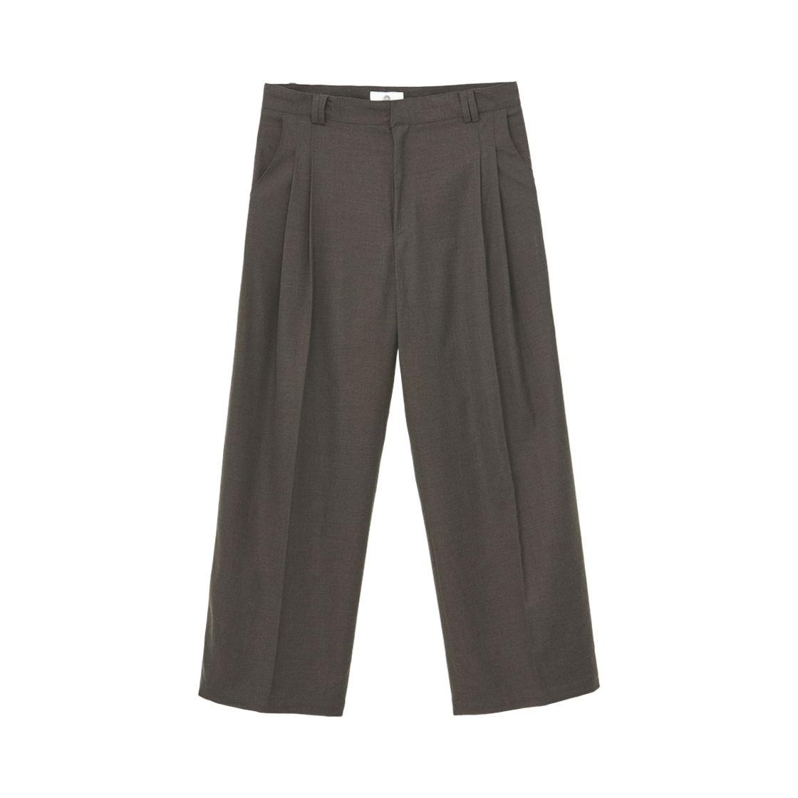 24FWPA01MB Woodman Pintuck Wide Slacks Mocha Brown