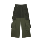 (W) Matin Kim Jersey Mixed Cargo Pants Khaki