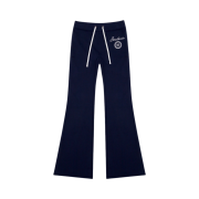 BORN TO WIN Low-Rise Slim Boots Cut Pants Navy
