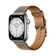 Apple Watch Hermes Series 8 41mm Silver Stainless Steel Case with Single Tour Etoupe (Korean Ver.)