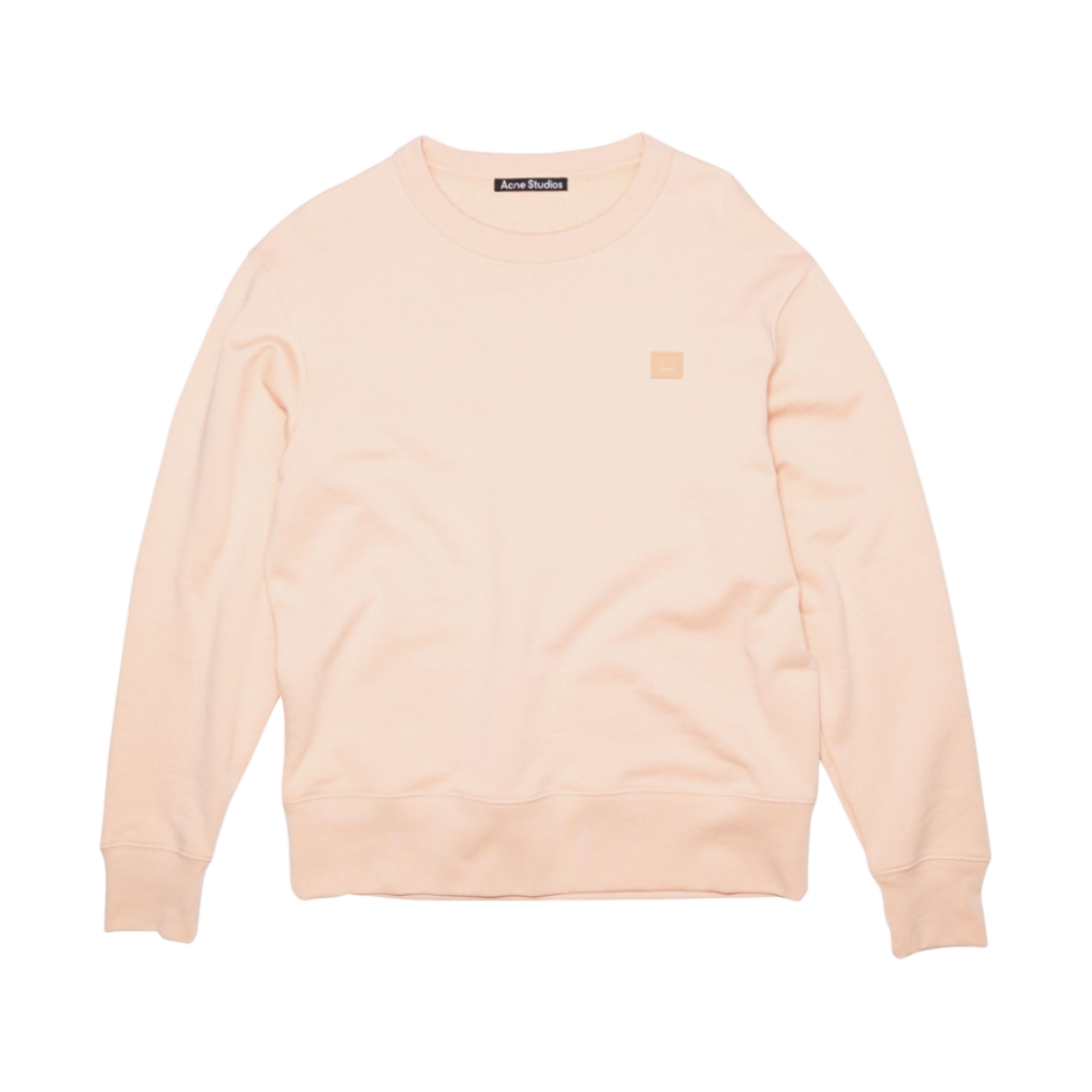 CI0076-AD5 Acne Studios Fairview Face Crewneck Sweatshirt Powder Pink