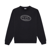Diesel S-Mart-Bigoval Crewneck Sweatshirt Black