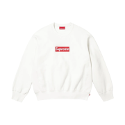Supreme Washed Box Logo Crewneck White - 25SS