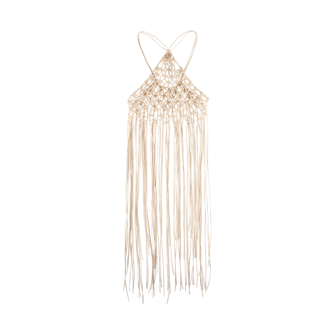 2022SS2NDDRESS01_01 Rubati Macrame Halterneck Dress Cream