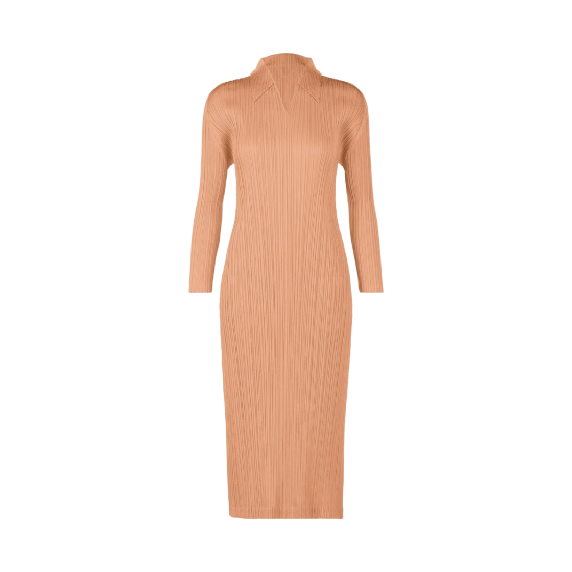 JH146-41 (W) Pleats Please Issey Miyake October Dress Beige