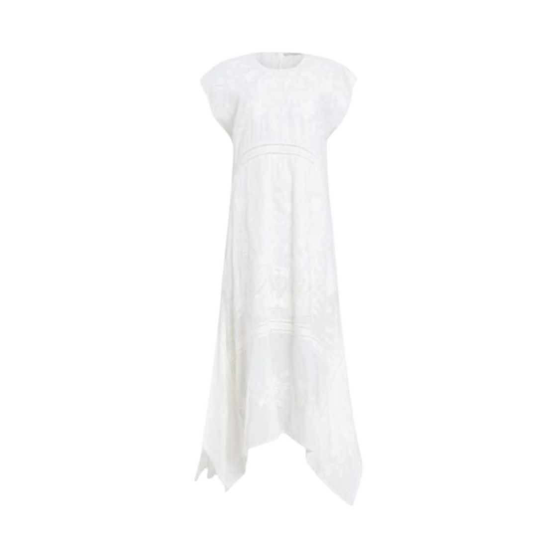 (W) 올 세인츠 지아나 자수 드레스 화이트((W) All Saints Gianna Embroidered Dress White)