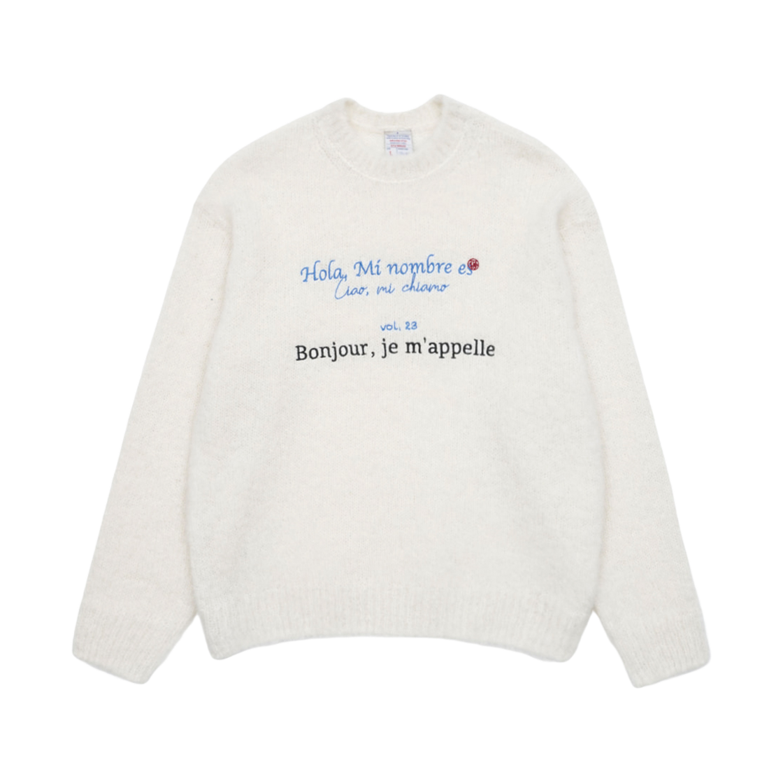 에스티유 엠브로더리 모헤어 니트 크림