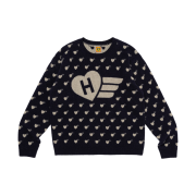 Human Made Heart Knit Sweater Navy
