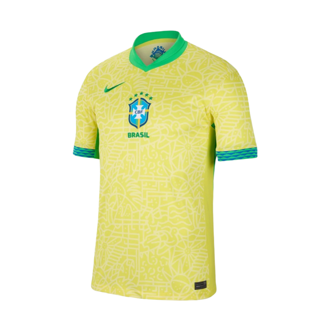 나이키 브라질 2024/25 드라이핏 스타디움 홈 저지 다이나믹 옐로우 (논 마킹 버전)(Nike Brazil 2024/25 Dri-Fit Stadium Home Jersey Dynamic Yellow (Non Marking Ver.))