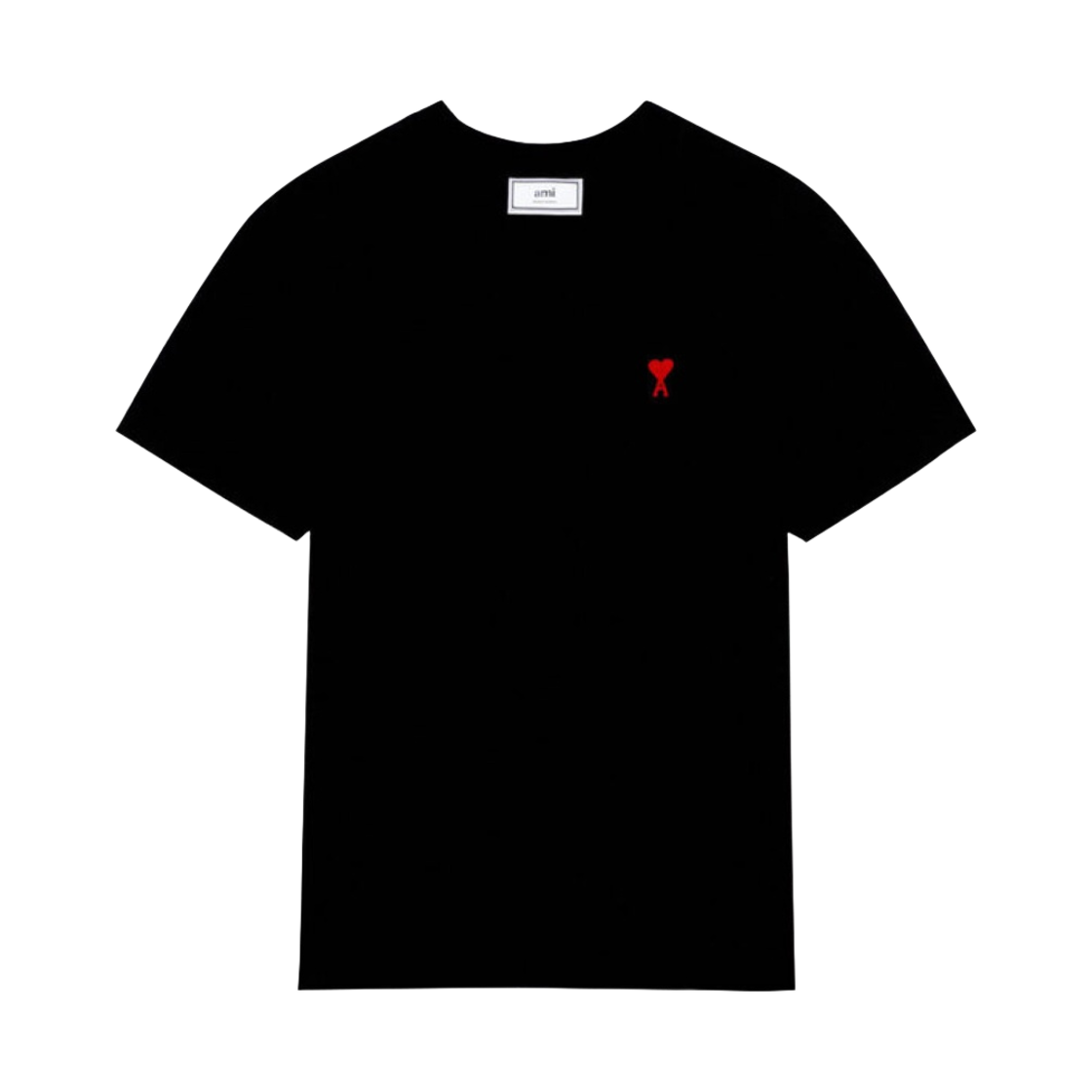 아미 스몰 하트 로고 티셔츠 블랙