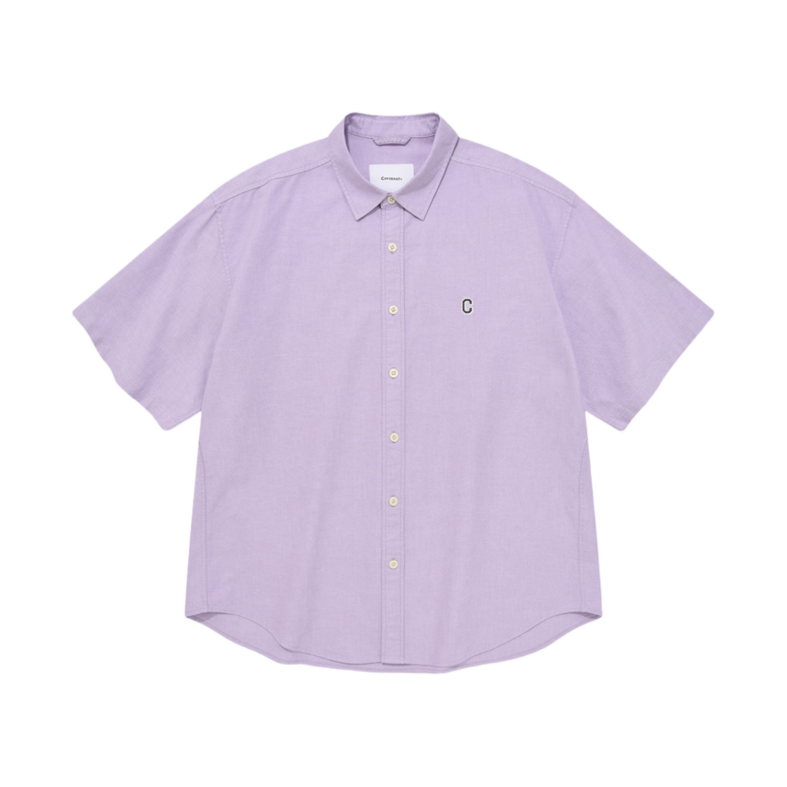 커버낫 C 로고 옥스포드 하프 셔츠 퍼플(Covernat C Logo Oxford Half Shirt Purple)