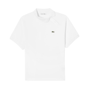 (W) Lacoste Relaxed Fit Diagonal Placket Polo Shirt White