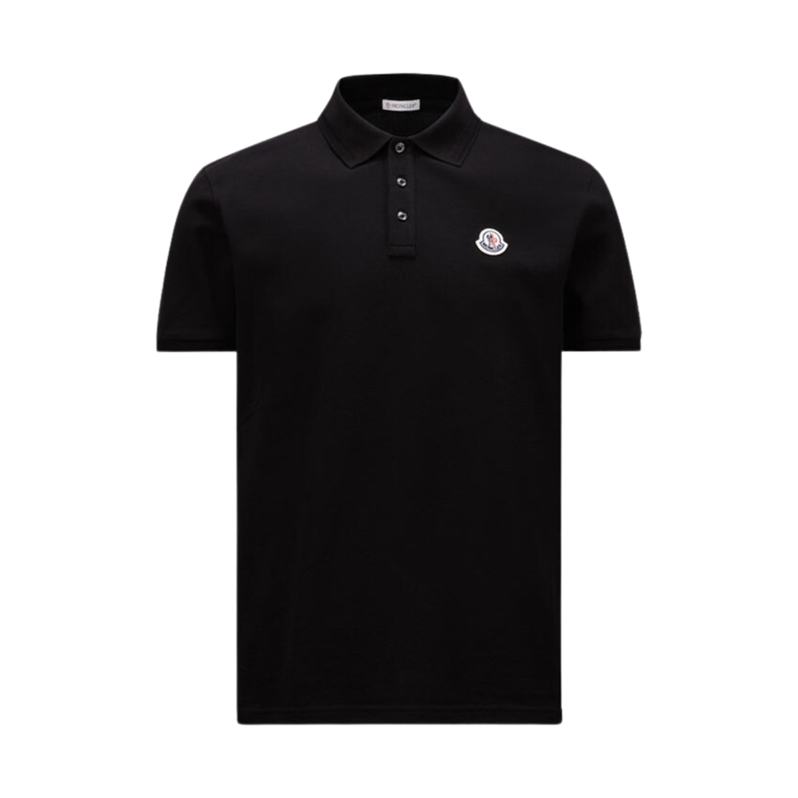 J2-091-8A00009-84556-999 Moncler Logo Patch Polo Shirt Black - 24FW