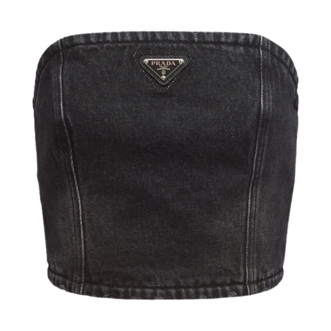 (W) 프라다 데님 탑 블랙((W) Prada Denim Top Black) - 1