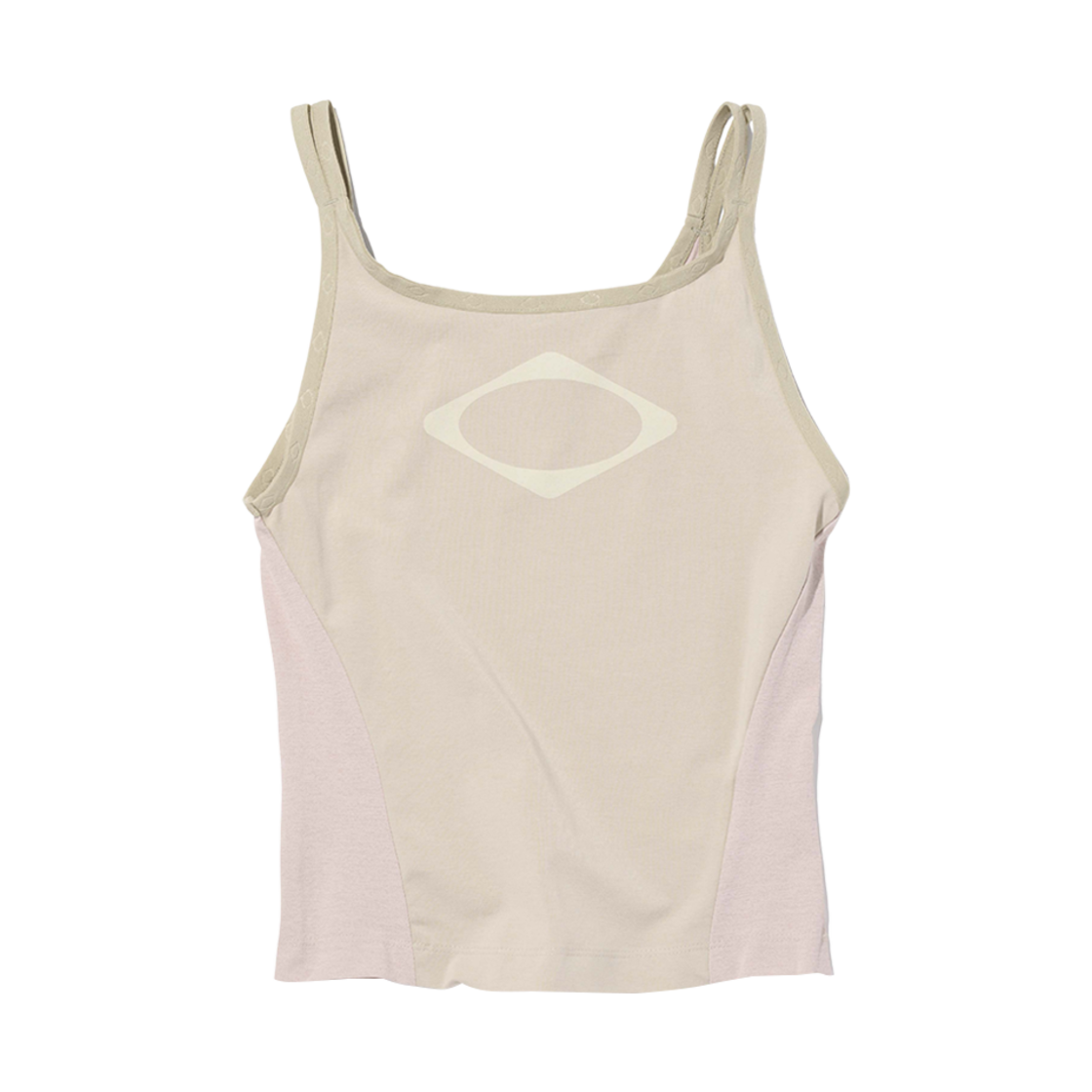 (W) 미스치프 롬버스 컬러 블록 슬리브리스 베이지((W) Mischief Rhombus Color Blocked Sleeveless Beige)
