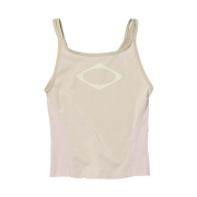 (W) Mischief Rhombus Color Blocked Sleeveless Beige