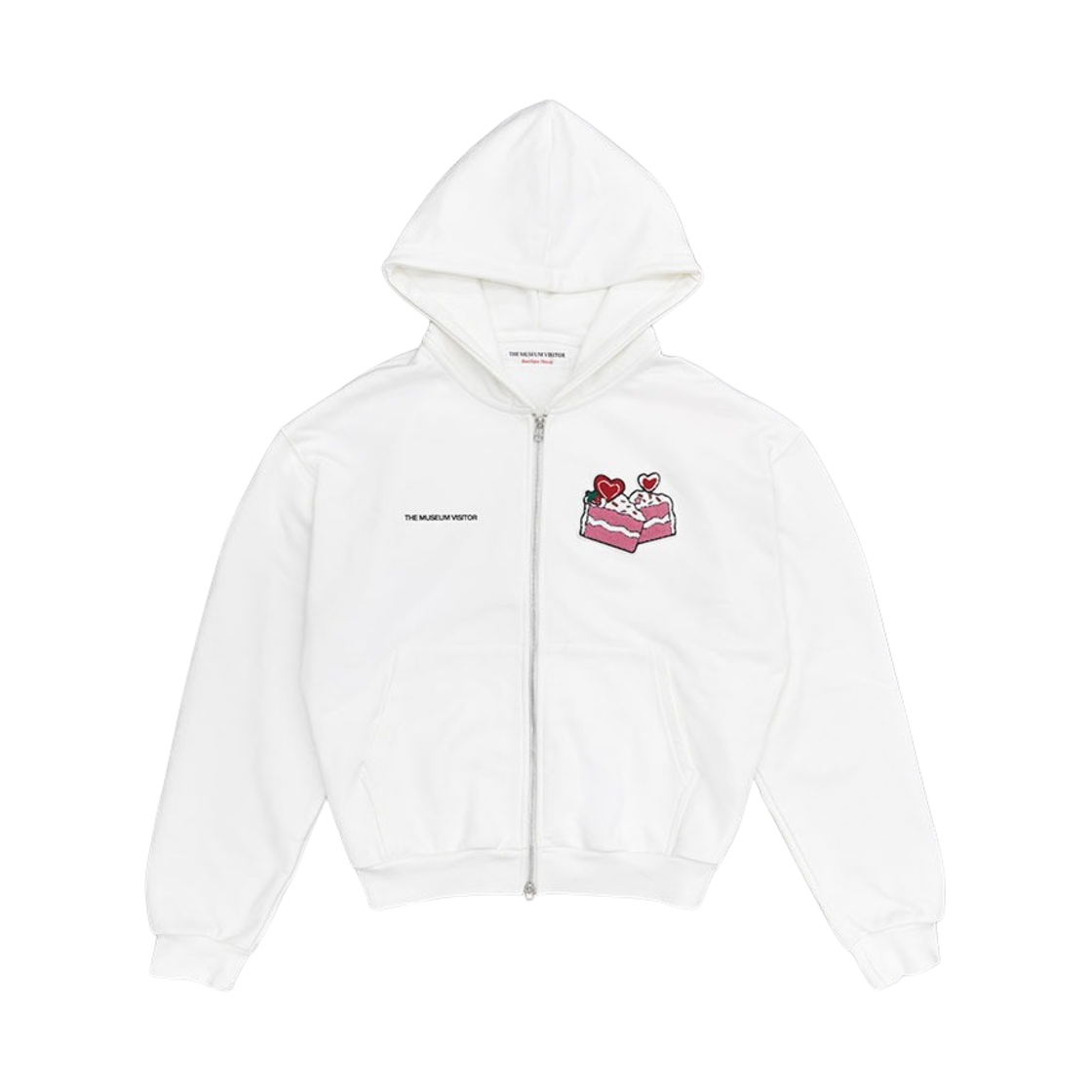 10864 The Museum Visitor x Cake Bookle Cake Zip-Up Hoody White