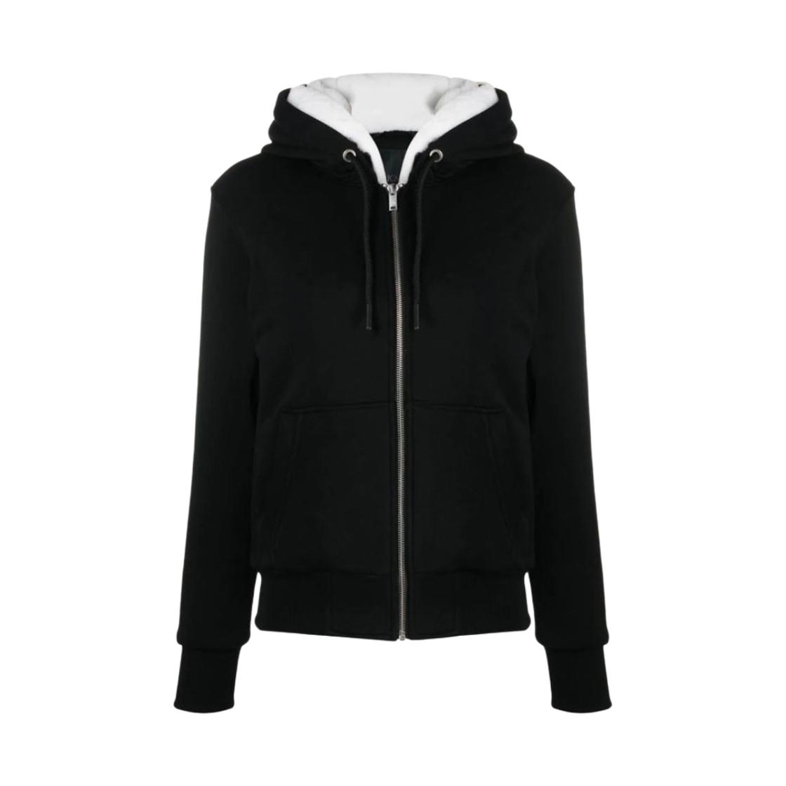 M32LS601244 (W) Moose Knuckles Classic Bunny 3 White Lining Zip Hoodie Black - 22FW