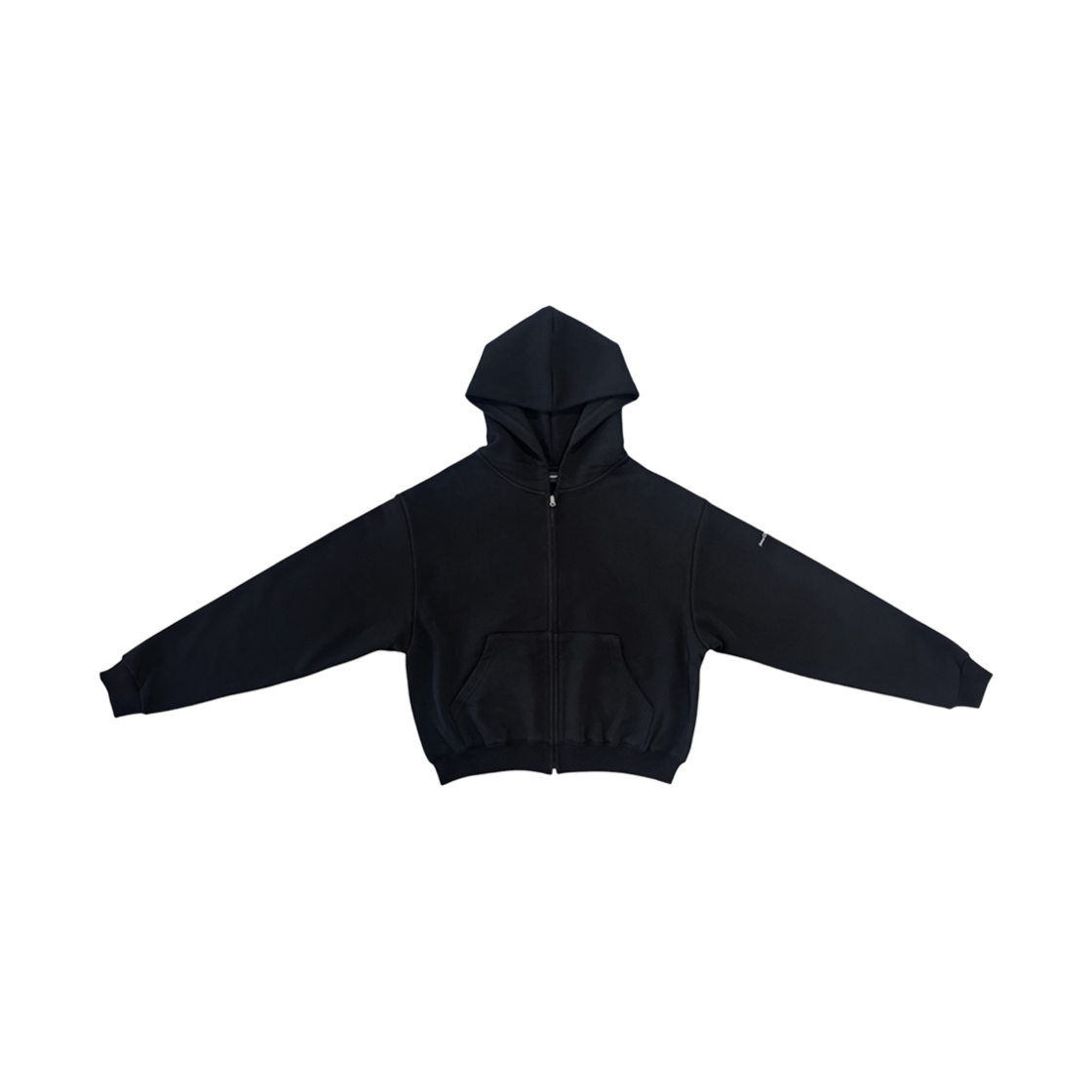지초이 헤비 웨이트 코튼 집 후드 블랙(Jichoi Heavy Weight Cotton Zip Hoodie Black)