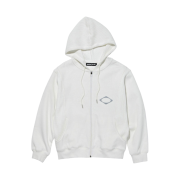 (W) Mischief Paneled Waffle Hoodie White