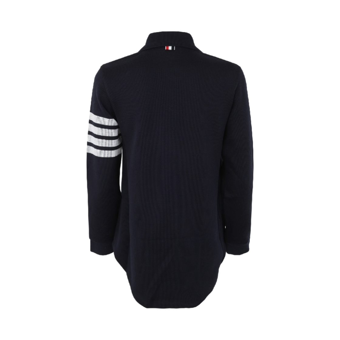 (W) 톰브라운 더블 페이스 니트 사선 에이라인 네이비((W) Thom Browne Double Face Knit 4-Bar A-Line Navy) - 2
