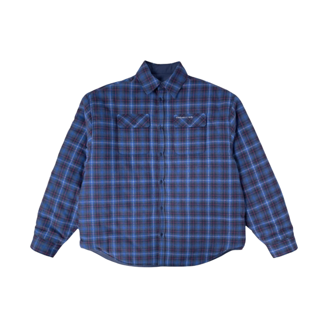 프로젝트 G/R 리버시블 패디드 체크 셔츠 네이비(Project G/R Reversible Padded Check Shirt Navy)