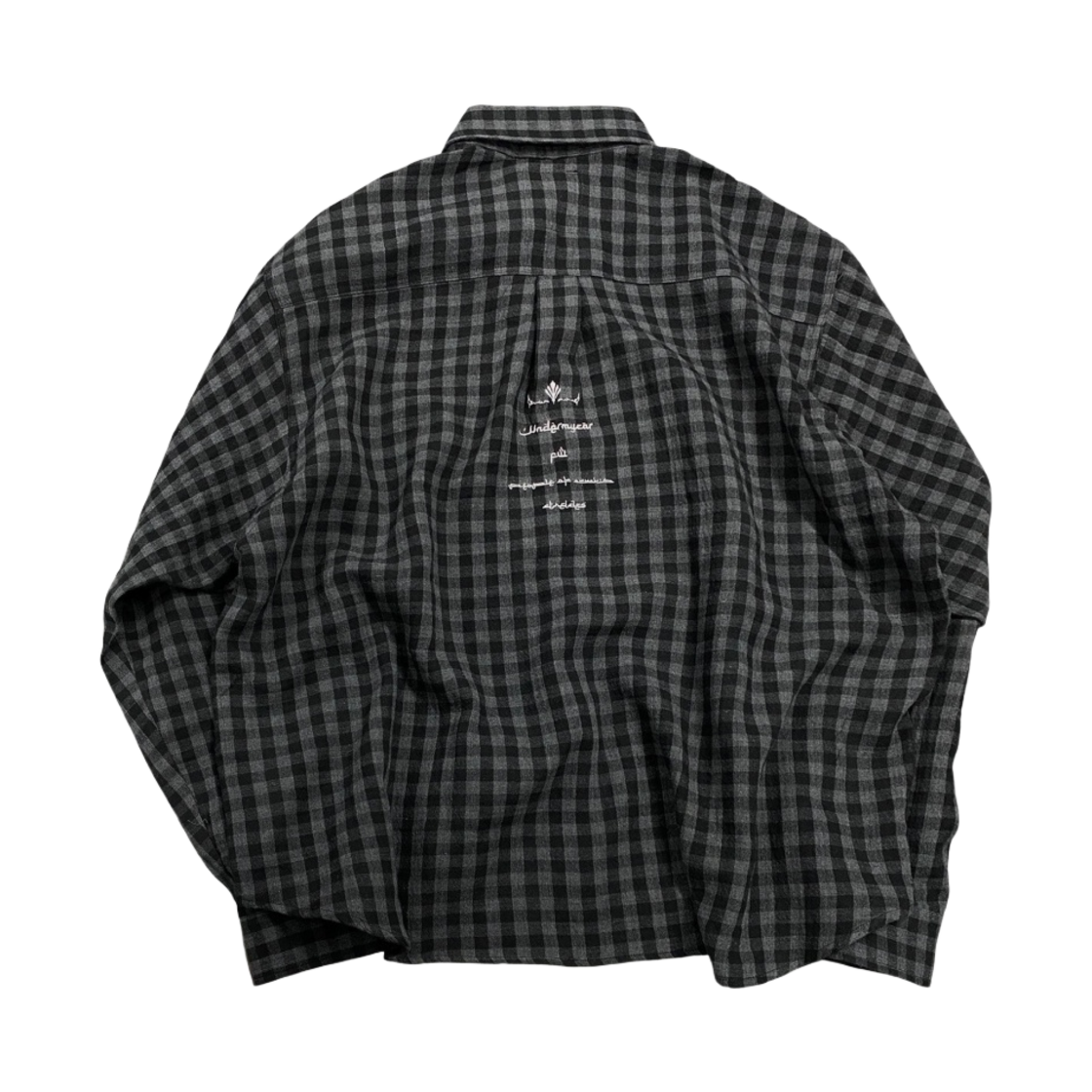 언더마이카 트론리 백 로고 크롭 셔츠 스모크드 펄 - 23FW