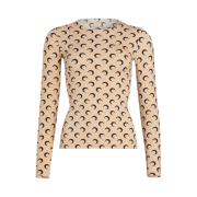 (W) Marine Serre Second Skin Top Tan Moon