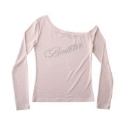 BadBlue Off Shoulder Top Pink