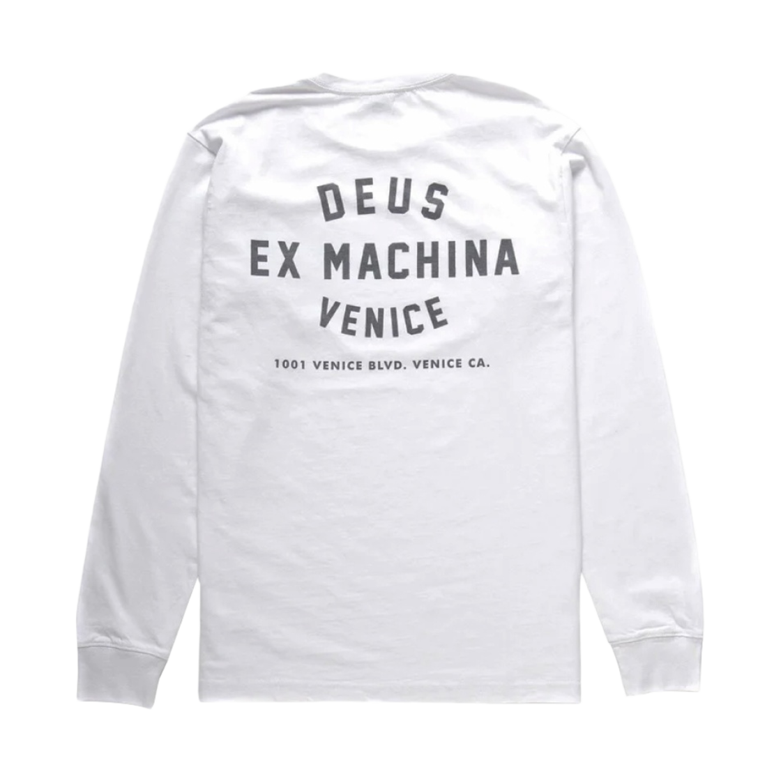 DMA61831B Deus Ex Machina Venice Address Long Sleeve T-Shirt White