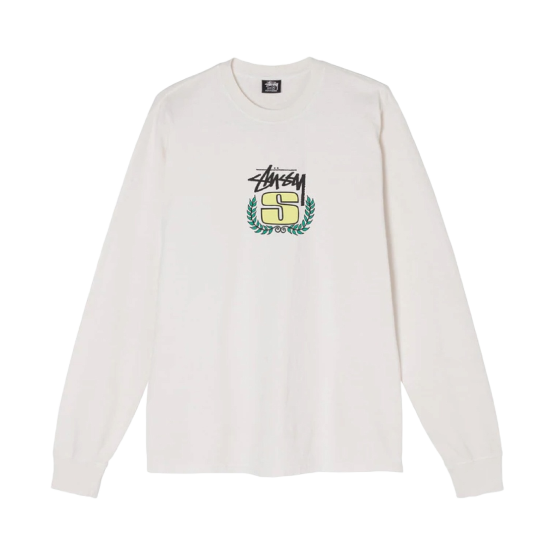 1994726 Stussy S Wreath Pigment Dyed LS T-Shirt Natural