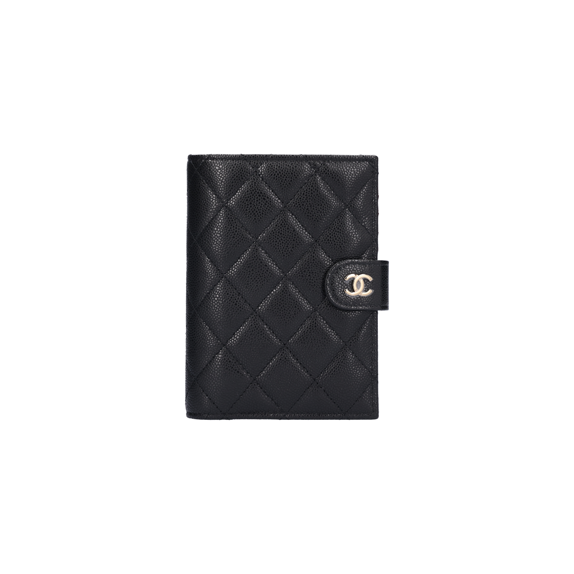 [S등급] 샤넬 AP3791 클래식 여권 지갑 카프스킨 블랙 금장([S등급] Chanel Vintage Classic Passport Wallet Calfskin Black Gold-Tone Hardware)